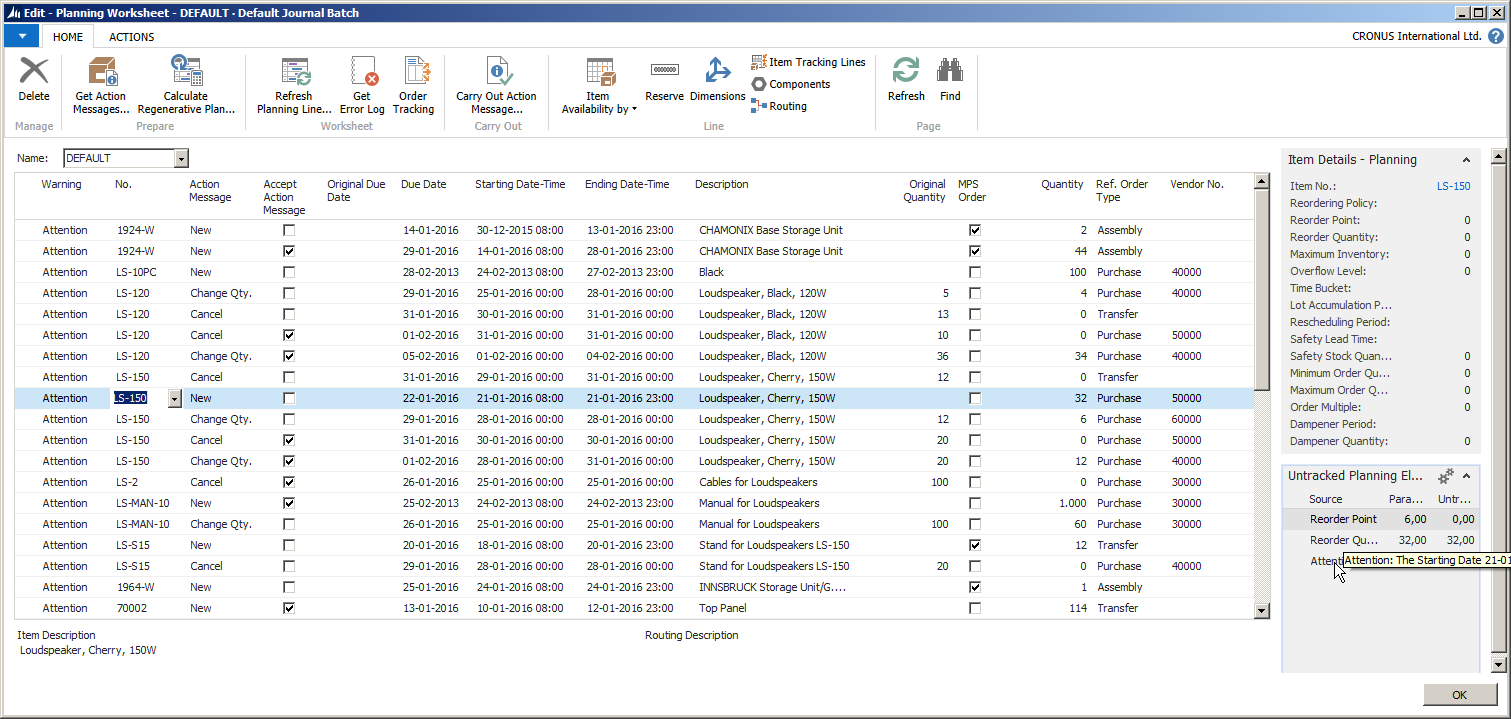 Design Details Central Concepts of the Planning System